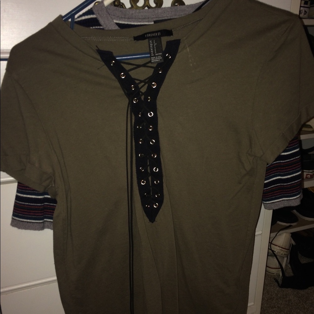 cute lace up top